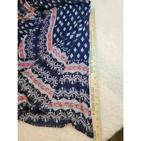 Pink Rose Womens Dress Maxi Size L Aztec Boho Hippie Festival Semi Sheer Rayon - Picture 11 of 15